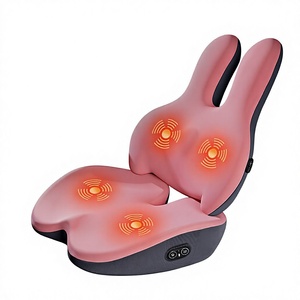 Coussin chauffant USB pour siège de voiture avec massage du dossier et soutien lombaire en mousse à mémoire de forme pour le bureau et la conduite - Product Image 1