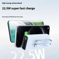 Aspiration magnétique sans fil charge rapide Mini câble de charge intégré 10000mAh Banque d'alimentation mobile rechargeable pour téléphone ou montre
