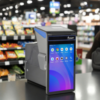 POS-T8 8 pouces portable Android 13 POS Terminal 3GB/16GB imprimante de reçus d'étiquettes thermiques (58/80mm) pour les supermarchés