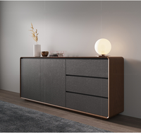 Meubles de salon de salle à manger de luxe de style moderne Buffet moderne en bois brillant