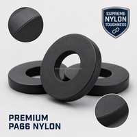 Rondelle plate en nylon PA66 usinée CNC sur mesure OEM, faible MOQ, service de prototypage rapide