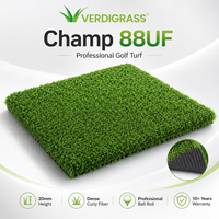 Gazon synthétique de golf haute performance Champ 88UF de 20 mm pour centre multi-activités intérieur et site de loisirs de golf