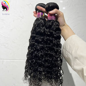 Vague d'eau brésilienne cambodgienne birmane malaisienne remy vierge non traitée brute 10a armure de cheveux humains 3 faisceaux avec dentelle frontale - Product Image 2