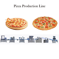 Ligne de production automatique de pizzas surgelées, ligne industrielle de formage de la croûte de pizza et de traitement des garnitures, équipement de boulangerie clé en main