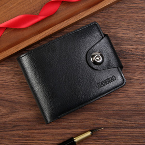 Cartera de hombre de negocios con cremallera bolsa de tarjeta de cambio horizontal, múltiples ranuras para tarjetas, Cartera de hombre casual - Product Image 2