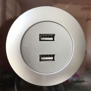 मिनी राउंड डुअल यूएसबी चार्जर पोर्ट 5v 2.1a सोफे डेस्कटॉप में छिपा हुआ है/U/uk प्लग के साथ सोफा मिनी राउंड यूएसबी चार्जर में एम्बेडेड - Product Image 6