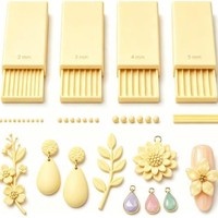 Lot de 4 outils de façonnage de boules de gel d'argile 2/3/4/5 mm, outil de roulage d'argile souple pour breloques d'ongles 5D, fournitures artisanales pour la fabrication de bijoux DIY