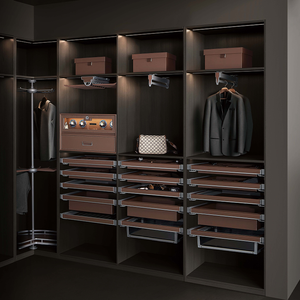 رف معدني قابل للسحب لتنظيم وتخزين البناطيل في خزانة الملابس، إكسسوارات غرفة النوم - Product Image 2