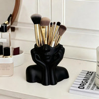 Support de rangement multifonctionnel créatif pour bureau, style art corporel humain, pour stylos et pinceaux de maquillage, décoration