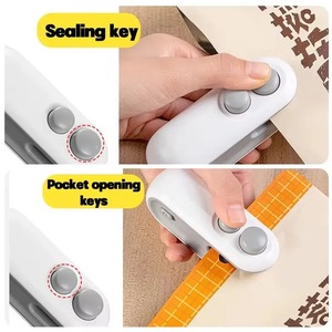 เครื่องซีลถุงขนมขนาดเล็กแบบพกพา ชาร์จผ่าน USB 2 in 1 พร้อมที่ตัดและแม่เหล็กสำหรับถุงพลาสติก - Product Image 4