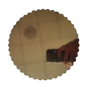 Plateau à gâteau rond en papier pour dessert de fête, 6, 8, 10, 12, 14 pouces, base en carton gris, plateau à gâteau en feuille d'or - Product Image 6