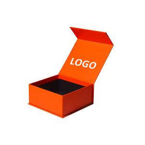 Orange Rectangle Rigid Magnetic Box With Magnetic Closure For Gift And Craft Packaging - Product Image 4