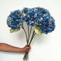Fleurs d'hortensia artificielles de haute qualité Vintage couleurs d'automne tissu de soie fleurs artificielles pour la décoration de mariage à la maison