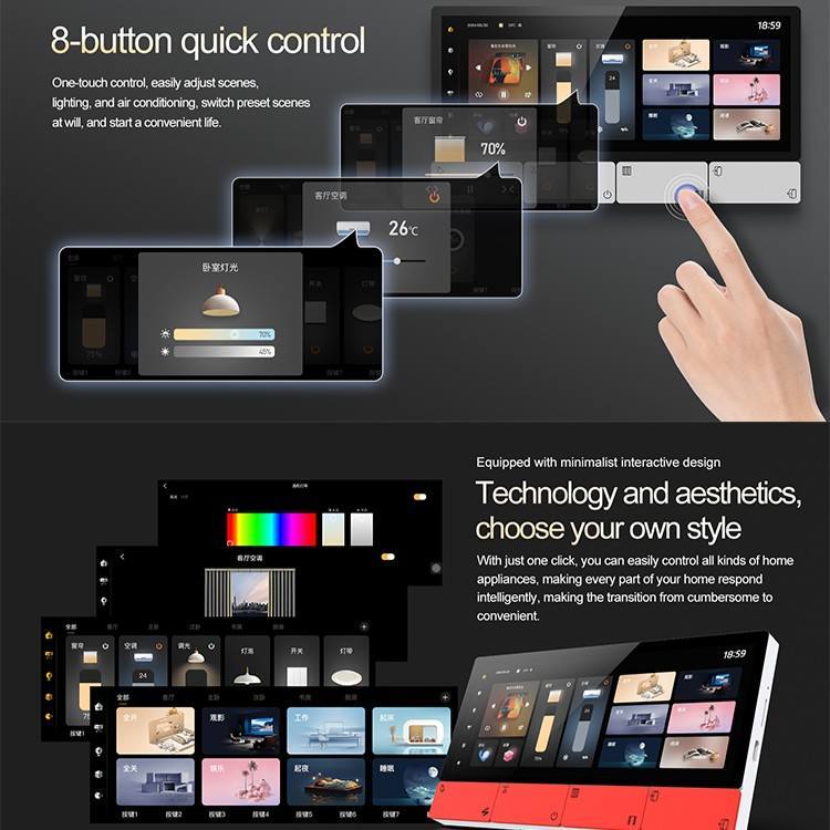 2025 New Arrival Tuya 6 Inch Control Panel Smart Home Music Amplifier Zigbee Gateway New Technology Smart Home Appliances · image 4