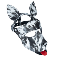 Masque pour les yeux en cuir PU imprimé léopard, ensemble d'accessoires pour adultes, couple, bondage, BDSM, jeu de rôle, fantaisie