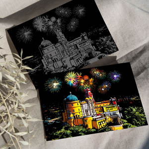 Rompecabezas de Pintura Rascable de Paisaje Urbano, Hecho a Mano, Creativo, Regalo DIY, A3, Papel Rascable Colorido para Adultos, Lienzo Chino - Product Image 3