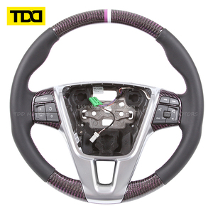 Volant en fibre de carbone véritable TDD compatible avec Volvo V60 V70 V40 R-Design S60 Polestar Concept V70 R-Design - Product Image 5