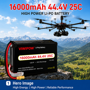 En promotion : Batterie Li-ion semi-solide haute densité énergétique 3,7 V 16000 mAh 25C pour drone - Product Image 1
