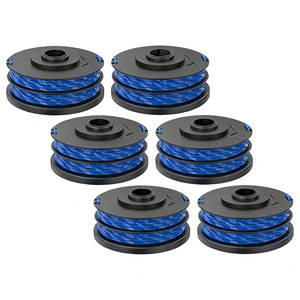 Paquete de 6 cabezales de hilo para cortacésped inalámbrico Ryobi RLT4027 5132002671 RAC123, ligeros y de fácil montaje - Product Image 1