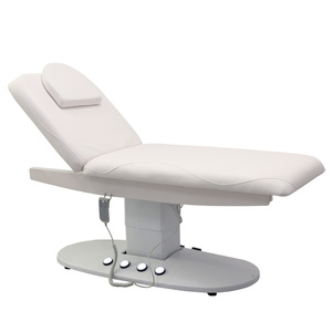 Luxury Golden Base Electric Beauty Bed Leather Massage Bed Salon Facial Eyelash Lash Bed With Lights - Product Image 1