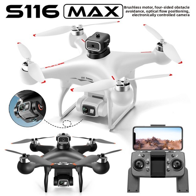 S116 Mini Drone 4k Dual Camera Obstacle Avoidance Optical Flow Foldable Wifi Brushless Motor Dron Quadcopter