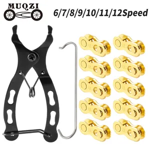 MUQZI 5 Pairs 6 7 8 9 10 11 12 Speed Quick Link MTB Road Bike Chain Removal Install Plier Bicycle Chain Repair Tool Kit