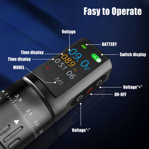 Yilong kablosuz dövme makinesi kalem dövme tabancaları ayarlanabilir inme 2.7-4.5mm döner 1 adet pil dövme kalemi - Product Image 6