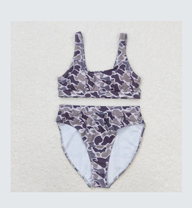 Trajes de baño a juego para niños adultos, camuflaje gris, bañadores para niño - Product Image 2