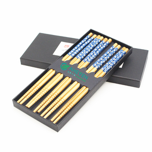 Handmade Japanese Chopsticks Reusable Natural Sushi Bamboo Chopsticks With Box  5 Pairs Gift Set