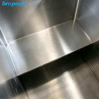 BROPOOLS Baignoire de spa extérieure écologique pour 1 personne en cèdre rouge et acier inoxydable