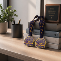 Médaille personnalisée pour les sports, récompense de triathlon personnalisée, trophée de course gravé avec cordon, cadeau unique pour la compétition de marathon