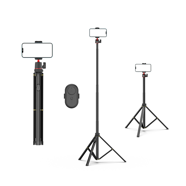 COMAN MT65 Retractable Cell Phone Tripod With Wireless Remote and Cell Phone Clamp Compatible Camera Tripod Stand Professional