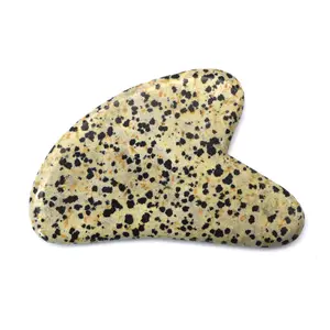 Massage Truyền Thống Trung Quốc Guasha Đá Dalmation Jasper Gua Sha Công Cụ Để Cạo Cơ Thể Dalmatian Jade Guasha Board