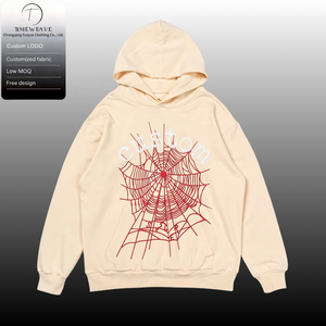 Felpa Oversize con Cappuccio e Zip Stile <span class=keywords><strong>Spider</strong></span>, Effetto Acid Wash, 100% Cotone Ecologico, Stile Hip-Hop Vintage per Uomo e Donna - Product Image 1