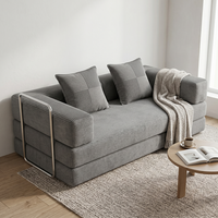 Canapé modulaire en velours côtelé minimaliste, emballé sous vide, avec coussins et canapé deux places rembourré en éponge – Vente chaude