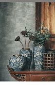 Jingdezhen — vase de luxe en porcelaine bleu et blanc, vases en céramique décorative pour fleur, Jingdezhen
