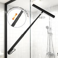 Meilleure vente grattoir à vitres outil de nettoyage grattoir à vitres nettoyant tige télescopique essuie-glace réglable Support en caoutchouc noir et souple