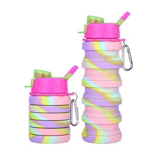 Nouvelle bouteille d'eau pliable en silicone, idéale pour les voyages et les activités de plein air - Product Image 1