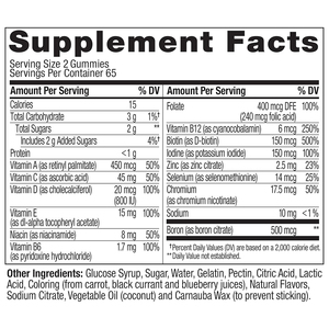 Gomitas Multivitamínicas para Mujer - Biotina, Ácido Fólico, Vitaminas A, <span class=keywords><strong>C</strong></span>, D, E, Complejo <span class=keywords><strong>B</strong></span>, Suplemento Dietético Diario - Product Image 2