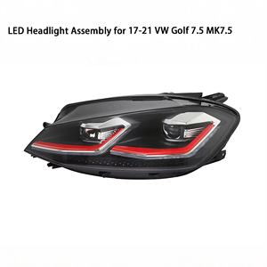 Para <span class=keywords><strong>VW</strong></span> Golf 7.5 MK7.5 2017-2021, Nuevo Faro Delantero LED DRL de 12V con Señal de Giro, 6000K, Ensamblaje Frontal - Product Image 1