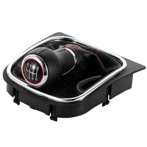 Pomo de palanca de cambios de cuero, 5 velocidades, 6 velocidades, ergonómico, para Volkswagen Jetta 5 Golf 6 - Product Image 2