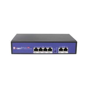 Commutateurs réseau 4 ports 10/100/1000M avec PoE + 2 ports Uplink PoE pour caméras IP de vidéosurveillance - Product Image 4