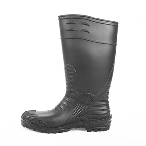 YL6092 Wholesale Black Knee-high Outdoor Anti-slip PVC Waterproof <strong>Men's</strong> <strong>Wellington</strong> Rain <strong>Boots</strong> for Farm - Product Image 5