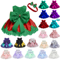 Kleinkind Prinzessinnenkleid Mädchen Blumen Hochzeit Party Geburtstag Tutu Kleidung Neugeborene Schleife Kinderkleider B-8348