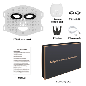 Prodotti di bellezza per la cura della pelle Belleza ringiovanimento <span class=keywords><strong>Photon</strong></span> Therapy viso e mento 1000nm 8 colori mascherina Led - Product Image 5