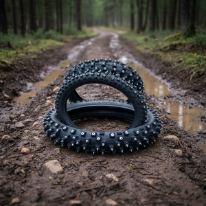 Neumáticos de Invierno con <span class=keywords><strong>Clavos</strong></span> Antideslizantes 110/100-18, Neumáticos con <span class=keywords><strong>Clavos</strong></span> <span class=keywords><strong>para</strong></span> Venta al por Mayor - Product Image 1