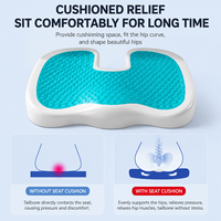 Coussin de chaise de bureau ergonomique confortable pour adulte, en mousse à mémoire de forme orthopédique pour le coccyx, soulagement pour fauteuil roulant, pour voiture et bureau