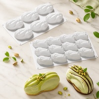 Grensoverschrijdende multi-compartimenten pistache fruitnootvormige geometrische mousse Franse dessert siliconen cake van voedingskwaliteit