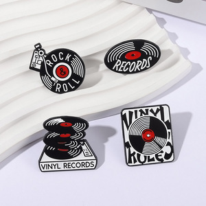 Pin Esmaltado de Vinilo con Diseño Retro de Disco de Rock, Broche Temático con Diseños de Músicos de Rock and Roll para Amantes de la Música, Accesorios - Product Image 2