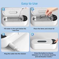 Nettoyeur à ultrasons UV multifonctionnel électrique de bureau pour bijoux et lunettes, OEM/ODM, capacité 400 ml, minuterie numérique, en acier inoxydable